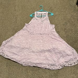 Light purple lace halter skater dress, never worn size 22.